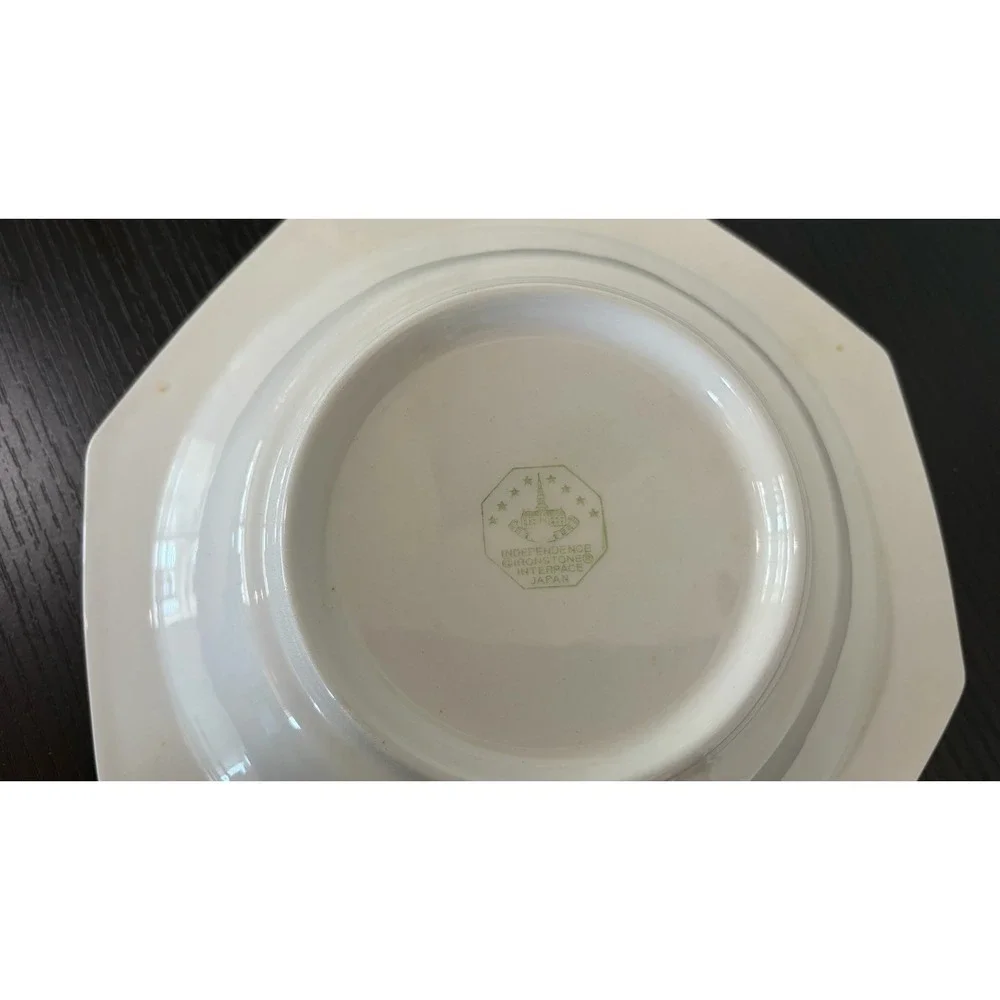 Vintage Yellow Bouquet Serving Bowl Ironstone Made In Japan Octagon 9